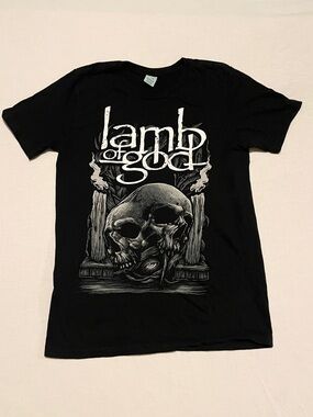 Lamb of God Skull & Candle Graphic Band T-Shirt - Size Medium